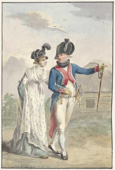 第1半旅団のバターン士官、1801年 作： Jan Anthonie Langendijk Dzn