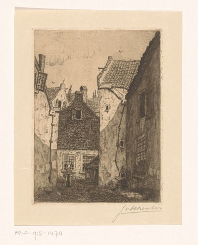 中庭 作： Jan Antonius van Schooten (signed by artist)