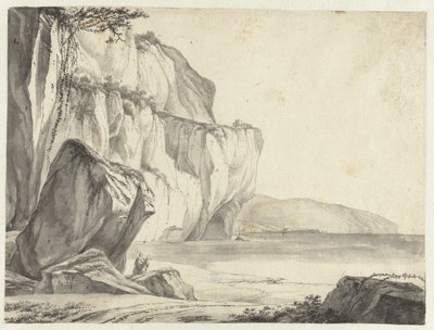 岩が水面から立ち上がる海岸の景色 作： Jan Asselijn (attributed to)