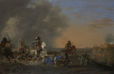 日没時の騎兵攻撃 作： Jan Asselijn