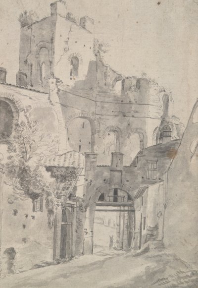 ローマ時代の遺跡: 塔と門 作： Jan Asselijn