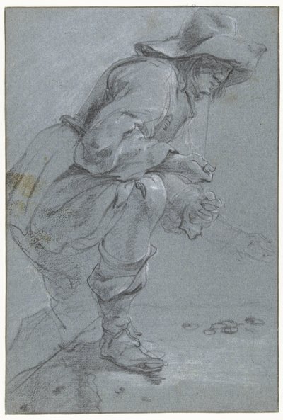 「こてん」を弾く男 作： Jan Baptist Weenix