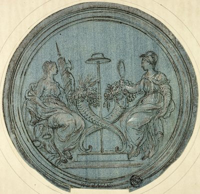 正義と思慮分別の丸文字 作： Jan Baptist Weenix
