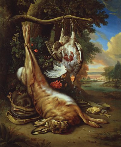 ゲームの静物 作： Jan Baptist Weenix