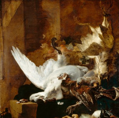 死んだ白鳥のいる静物、1651年 作： Jan Baptist Weenix