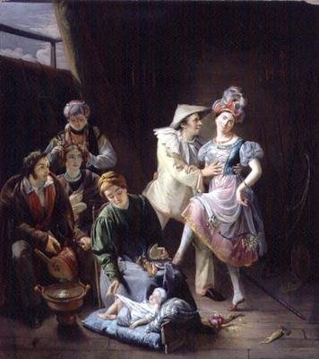 舞台裏で休む旅人たち 作： Jan Baptiste de Landtsheer