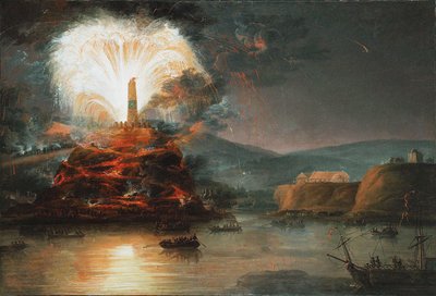 1787年、キャサリン2世に敬意を表してカニオフで花火 作： Jan Bogumil Plersch
