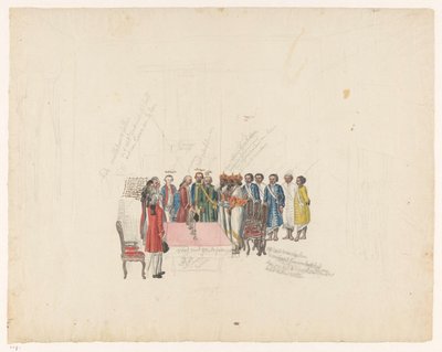 キャンディ王の使者の歓迎、1785年 作： Jan Brandes
