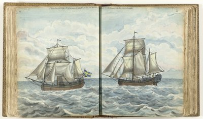 海でのスウェーデンのブリッグ 作： Jan Brandes