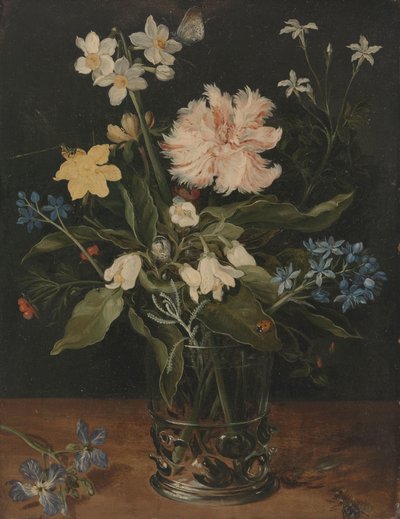グラスに花のある静物 ガラスの中の花のある静物 作： Jan Brueghel (I)