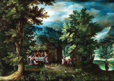 ヤン・ブリューゲル（I） アブラハムとマムレの天使たち 作： Jan Brueghel the Elder