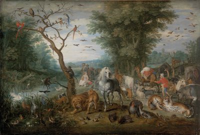 動物と楽園の風景 作： Jan Brueghel the Elder