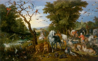 ノアの箱舟への動物たちの入港 作： Jan Brueghel the Elder