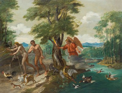 楽園のアダムとイブ 作： Jan Brueghel the Younger