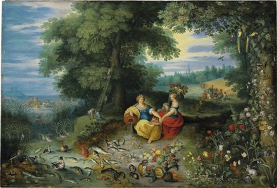 水と大地の寓意 作： Jan Brueghel the Younger