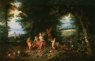 セレスのある風景（地球の寓意） 作： Jan Brueghel the Younger