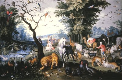 ノアの箱舟に入る動物 作： Jan Brueghel the Younger