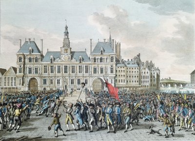 1795年1789年7月14日、ホテルドヴィルの前をローネイとフレセルの首長がプロムナード 作： Jan Bulthuis