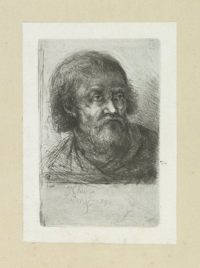 Bebaarde man, naar right The Compleat Work of Etchings by John Chalon / Oeuvre Complette des Eaux Fortes par Jean Chalon (シリーズ名) 作： Jan Chalon