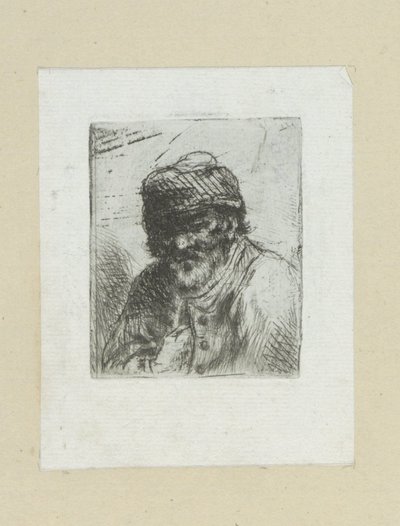 Bebaarde oude man met muts The Compleat Work of Etchings by John Chalon / Oeuvre Complette des Eaux Fortes par Jean Chalon (シリーズ名) 作： Jan Chalon