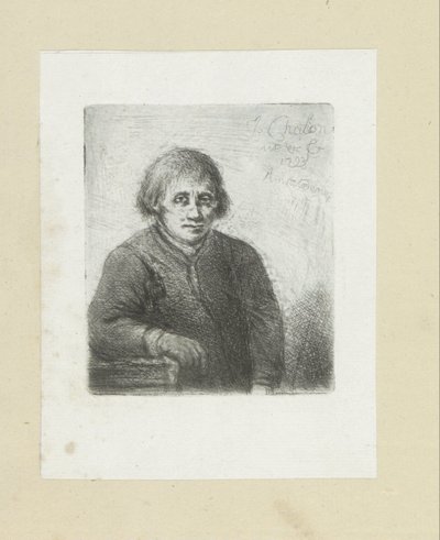 テーブルに寄りかかる若い男 The Compleat Work of Etchings by John Chalon / Oeuvre Complette des Eaux Fortes par Jean Chalon (シリーズ名) 作： Jan Chalon
