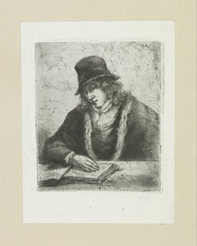 Lezende 男はくわを置きます The Compleat Work of Etchings by John Chalon / Oeuvre Complette des Eaux Fortes par Jean Chalon (シリーズタイトル) 作： Jan Chalon