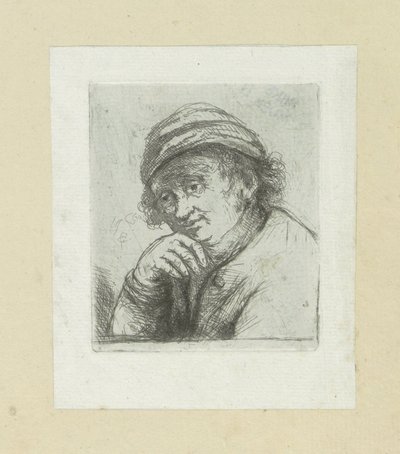 男は zijn kin に手を置きます The Compleat Work of Etchings by John Chalon / Oeuvre Complette des Eaux Fortes par Jean Chalon (シリーズ名) 作： Jan Chalon