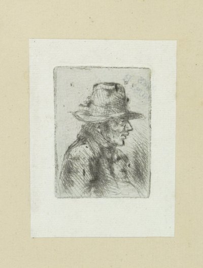 男はhoge hoedを置き、naar rechts The Compleat Work of Etchings by John Chalon / Oeuvre Complette des Eaux Fortes par Jean Chalon (シリーズ名) 作： Jan Chalon