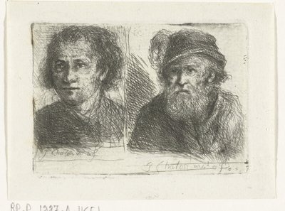 2人の男性 作： Jan Chalon