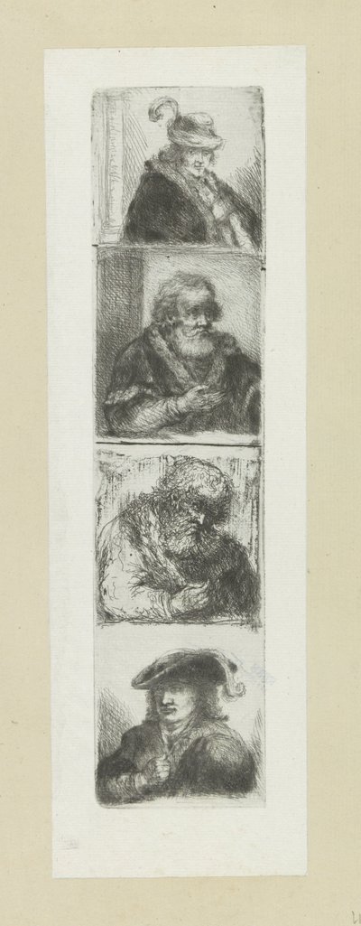 Vier mansportretten The Compleat Work of Etchings by John Chalon / Oeuvre Complette des Eaux Fortes par Jean Chalon (シリーズタイトル) 作： Jan Chalon