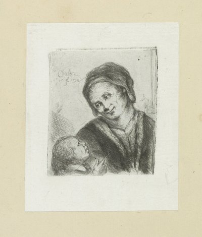Vrouw en kind The Compleat Work of Etchings by John Chalon / Oeuvre Complette des Eaux Fortes par Jean Chalon (シリーズ名) 作： Jan Chalon