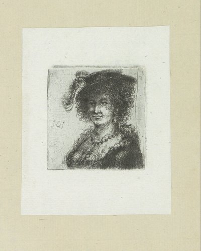 Vrouw met hoed met veer The Compleat Work of Etchings by John Chalon / Oeuvre Complette des Eaux Fortes par Jean Chalon (シリーズ名) 作： Jan Chalon