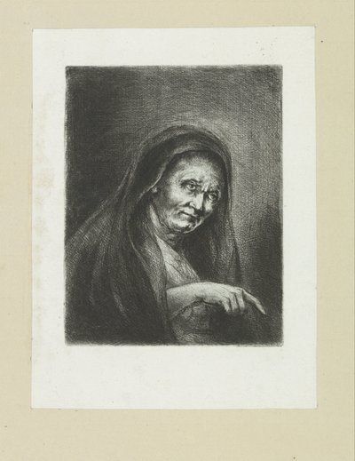 Wijzende oude vrouw The Compleat Work of Etchings by John Chalon / Oeuvre Complette des Eaux Fortes par Jean Chalon (シリーズ名) 作： Jan Chalon