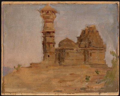 チットールガルの廃墟となった古代寺院。インド旅行より 作： ヤン・シアグリンスキー