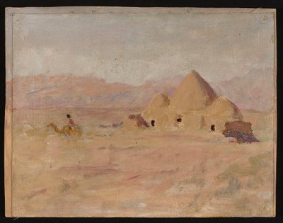 草原のキルギス人の墓の記念碑。トルキスタン旅行より 作： ヤン・シアグリンスキー