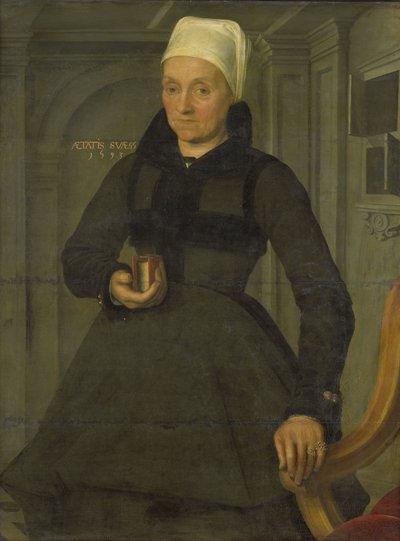 Lysbeth Hendriksdr (1536 年 - 1603 年以降) の肖像。 バルトロメウス・ファン・デル・ヴィーレの妻 作： Jan Claesz. (attributed to)