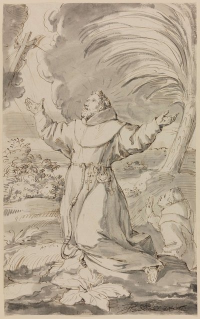 聖フランシスコ、聖痕を受ける 作： Jan Claudius de Cock