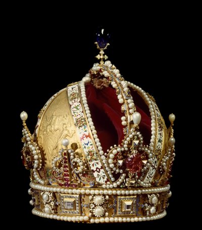 神聖帝国皇帝ハプスブルク家のロドルフ2世（1552-1612）の王冠。金頭のヤン・フェルメイエン（1559-1606）による。 1602年 ウィーン美術史博物館 作： Jan Cornelisz Vermeyen