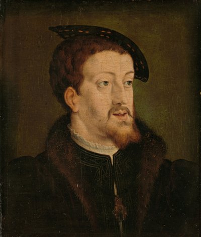 チャールズ5世、神聖ローマ皇帝の肖像、c。 1530 作： Jan Cornelisz Vermeyen