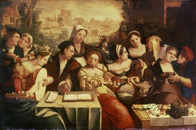 放浪者の息子と一緒にごちそうを食べる 作： Jan Cornelisz Vermeyen