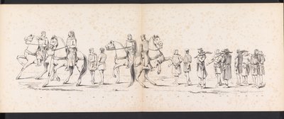ライデン学生の仮面舞踏会、1865年（プレート10） 1865 年 6 月 6 日にライデン学生隊のメンバーが開催した衣装を着た行進。 作： Jan Daniël Cornelis Carel Willem baron de Constant Rebecque
