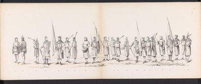 ライデン学生のマスカレード、1865年（プレート13） 1865 年 6 月 6 日にライデン学生団のメンバーが開催した衣装を着た行進。 作： Jan Daniël Cornelis Carel Willem baron de Constant Rebecque