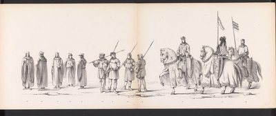 ライデン学生の仮面舞踏会、1865年（プレート3） 1865 年 6 月 6 日にライデン学生団のメンバーが開催した衣装を着た行進。 作： Jan Daniël Cornelis Carel Willem baron de Constant Rebecque