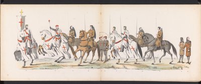 ライデン学生の仮面舞踏会、1865年（プレート5） 1865 年 6 月 6 日にライデン学生団のメンバーが開催した衣装を着た行進。 作： Jan Daniël Cornelis Carel Willem baron de Constant Rebecque