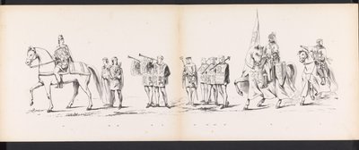 ライデン学生のマスカレード、1865年（プレート6） 1865 年 6 月 6 日にライデン学生団のメンバーが開催した衣装を着た行進。 作： Jan Daniël Cornelis Carel Willem baron de Constant Rebecque