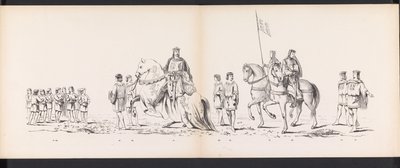 ライデン学生のマスカレード、1865年（プレート7） 1865 年 6 月 6 日にライデン学生団のメンバーが開催した衣装を着た行進。 作： Jan Daniël Cornelis Carel Willem baron de Constant Rebecque