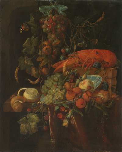 果物とロブスターのある静物 作： Jan Davidsz. de Heem (copy after)