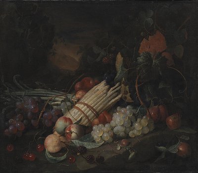 アスパラガスのある静物 作： Jan Davidsz de Heem