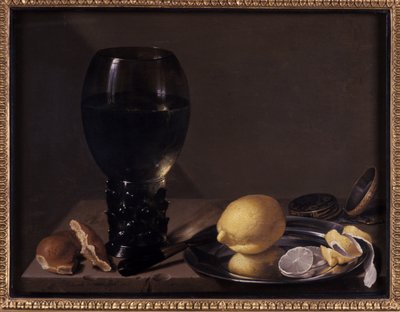 ワイングラスのある静物、1628 作： Jan Davidsz de Heem