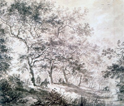水辺の樹木群、1643 作： Jan Dirksz Both
